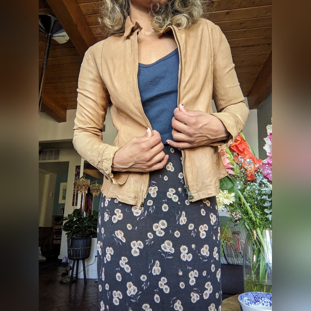 Vintage leather tan jacket